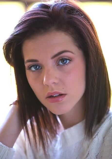 Hot american youthful Kiera Winters in hot panties unveiling small tits and hot ass outside